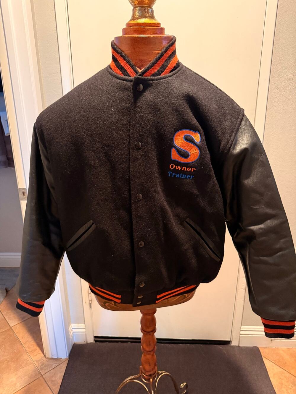 Vintage Cowboy Varsity Bomber Jacket Sutton Thoroughbred Racing